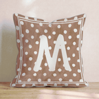 Brown Polka Dot M Throw Pillow - Hillcroft Home