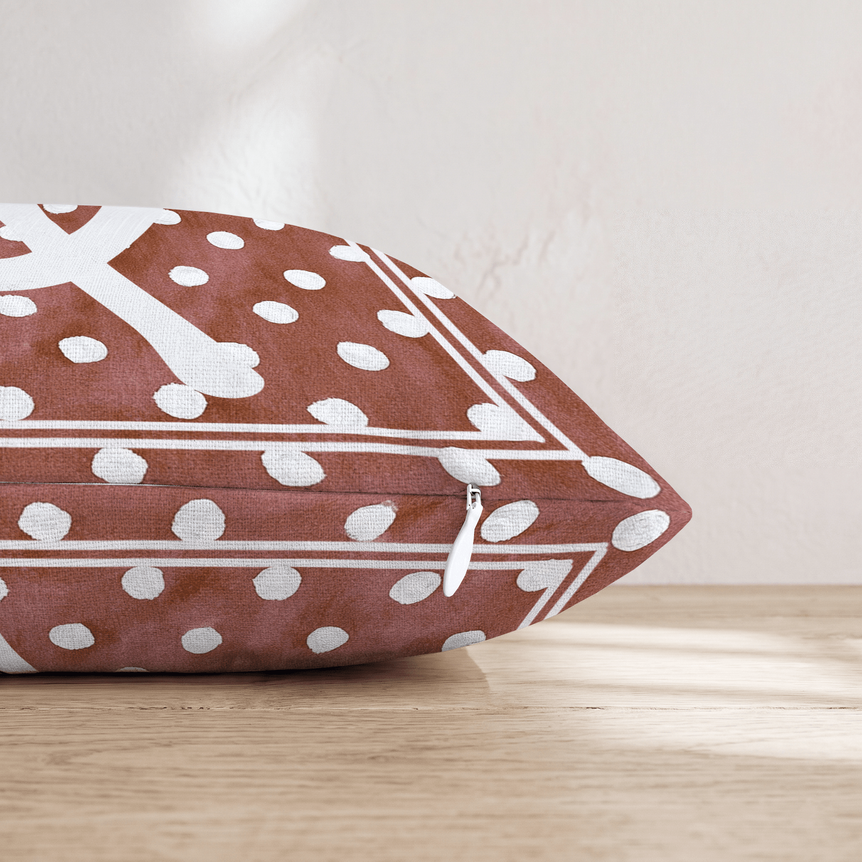 Brown Polka Dot Q Throw Pillow - Hillcroft Home