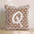 Brown Polka Dot Q Throw Pillow - Hillcroft Home