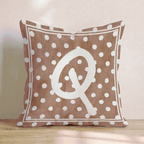 Brown Polka Dot Q Throw Pillow - Hillcroft Home
