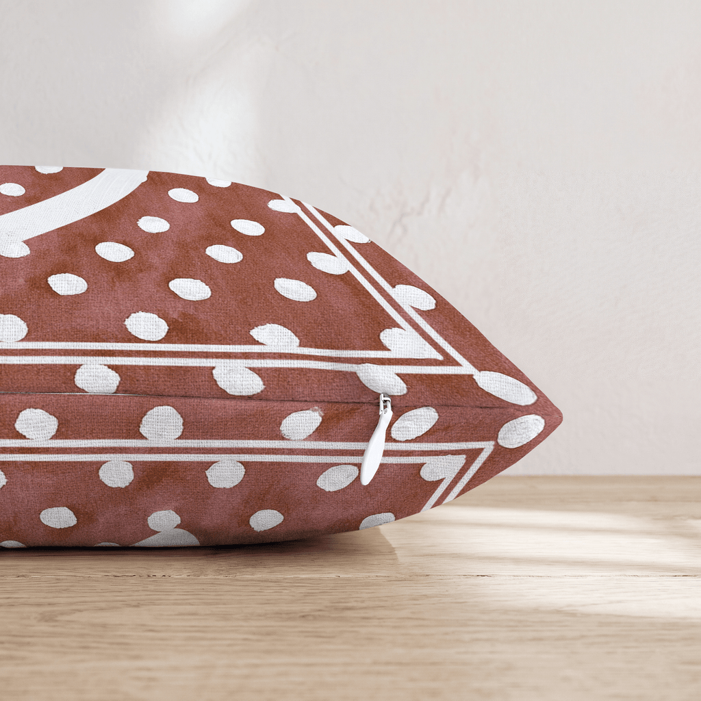 Brown Polka Dot S Throw Pillow - Hillcroft Home