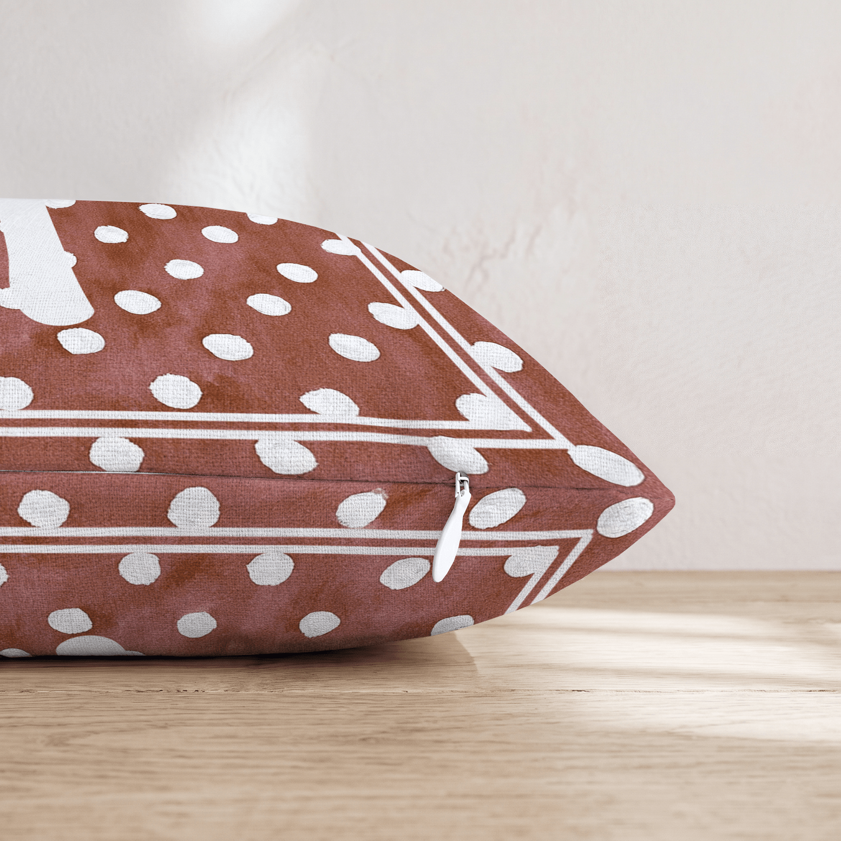 Brown Polka Dot T Throw Pillow - Hillcroft Home