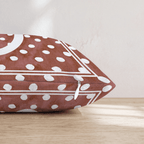 Brown Polka Dot U Throw Pillow - Hillcroft Home