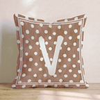 Brown Polka Dot V Throw Pillow - Hillcroft Home