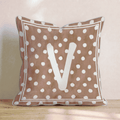 Brown Polka Dot V Throw Pillow - Hillcroft Home