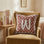 Brown Polka Dot W Throw Pillow - Hillcroft Home