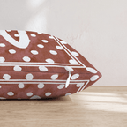 Brown Polka Dot W Throw Pillow - Hillcroft Home