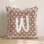 Brown Polka Dot W Throw Pillow - Hillcroft Home