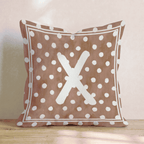 Brown Polka Dot X Throw Pillow - Hillcroft Home