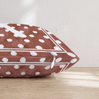 Brown Polka Dot X Throw Pillow - Hillcroft Home
