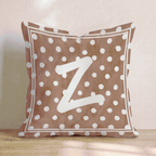 Brown Polka Dot Z Throw Pillow - Hillcroft Home