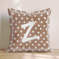 Brown Polka Dot Z Throw Pillow - Hillcroft Home