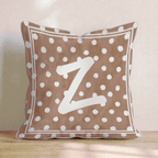 Brown Polka Dot Z Throw Pillow - Hillcroft Home