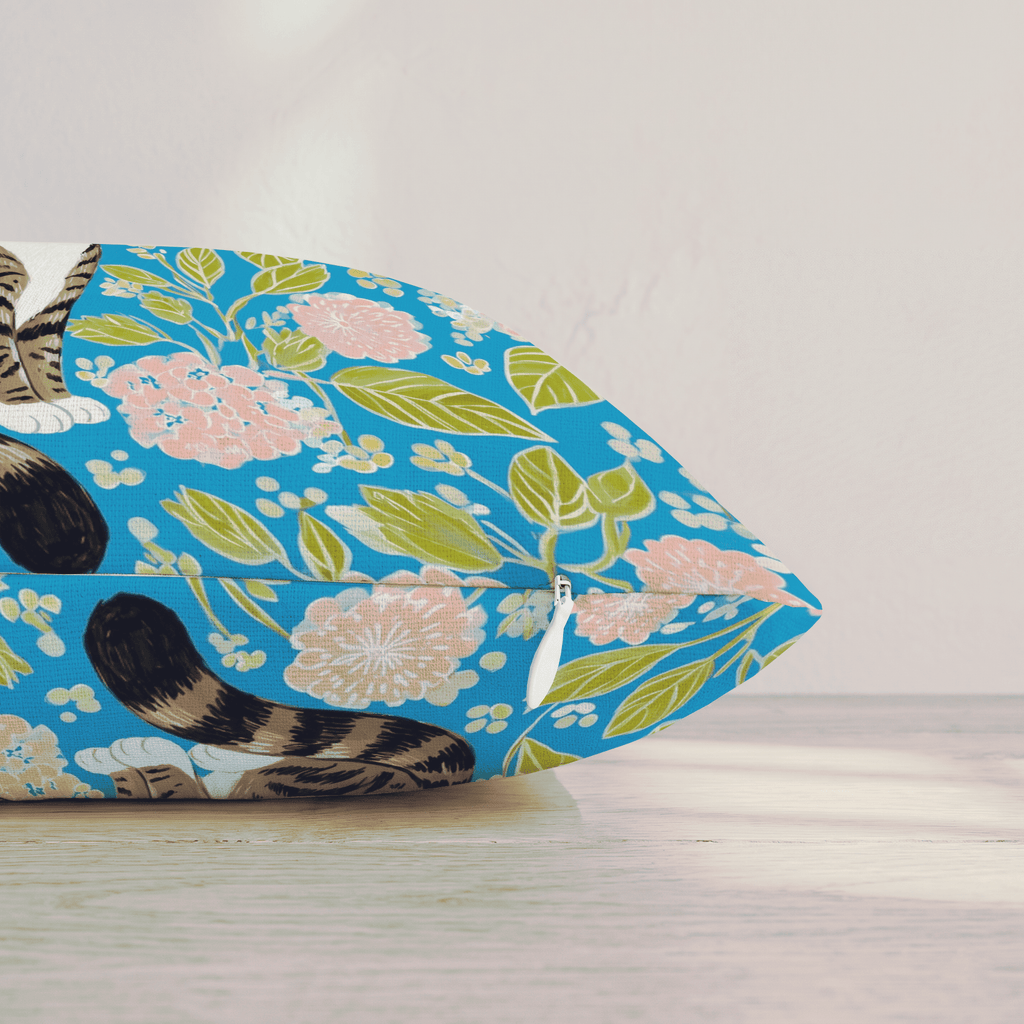 Brown Tabby Garden Throw Pillow throw pillow - Hillcroft Home