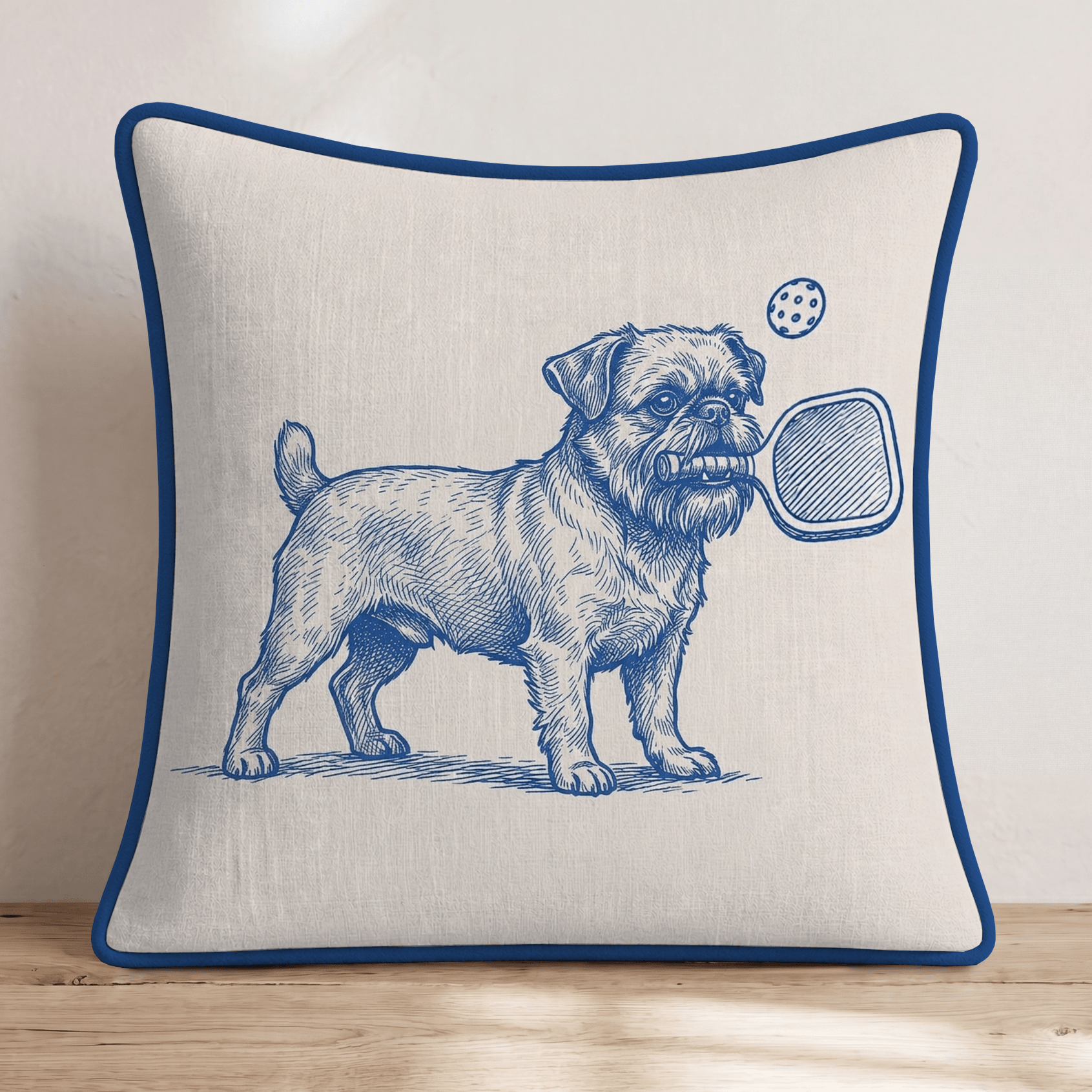 Brussels Griffon Pickleball Throw Pillow - Hillcroft Home