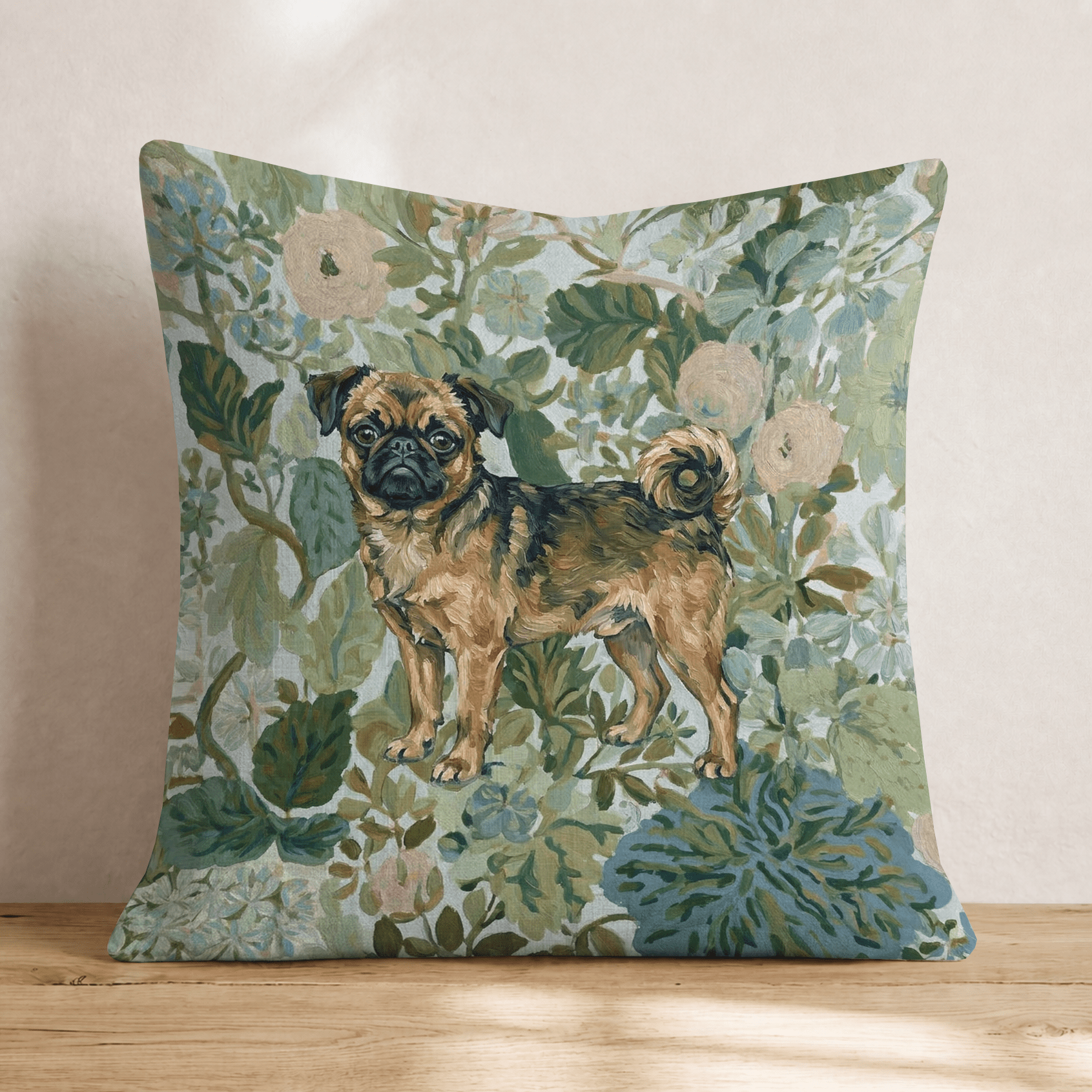 Brussels Griffon Power Throw Pillow - Hillcroft Home