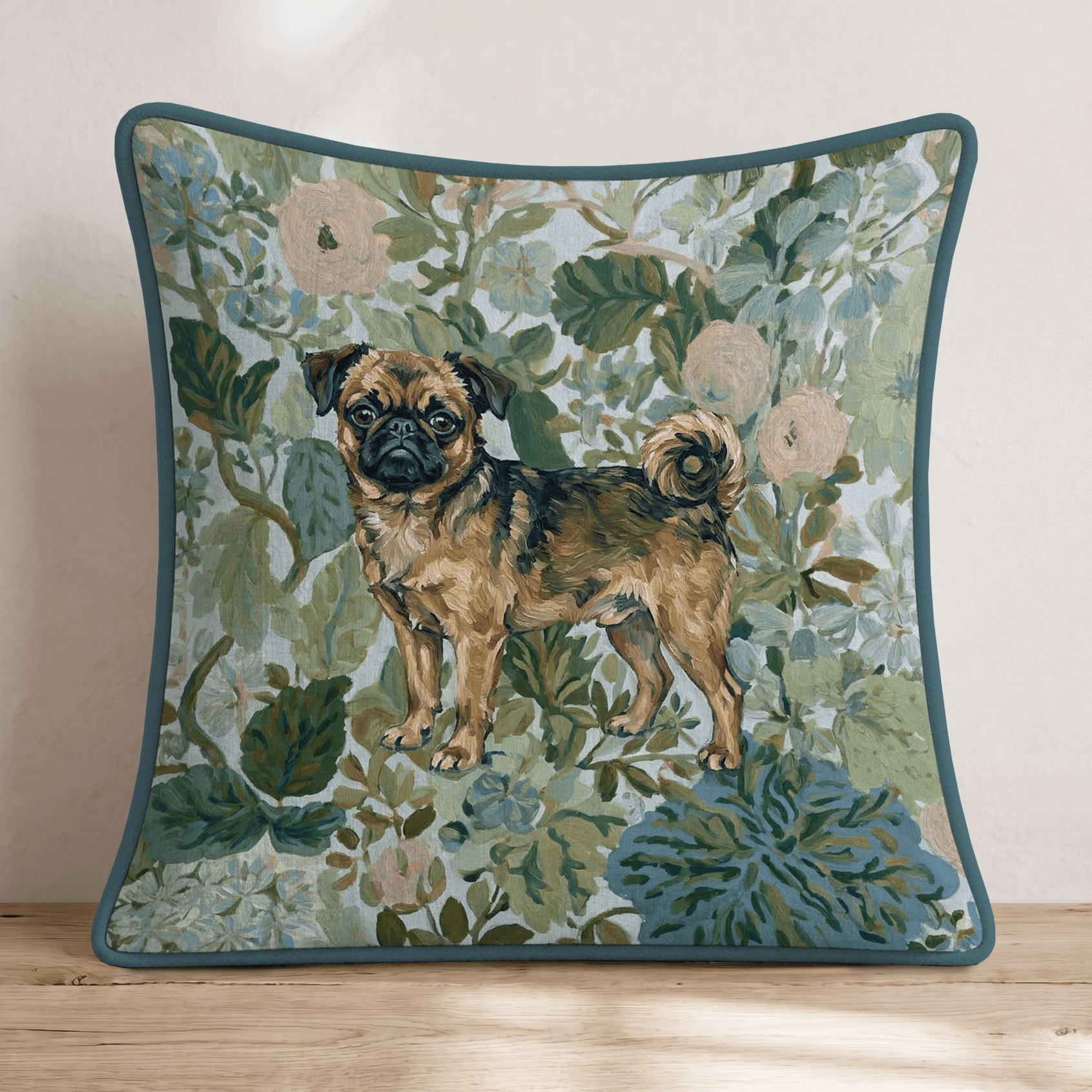 Brussels Griffon Power Throw Pillow - Hillcroft Home
