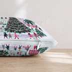 Bryant Park Skating Throw Pillow - Hillcroft Home