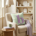 Bubblegum B Throw Pillow - Hillcroft Home