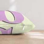 Bubblegum B Throw Pillow - Hillcroft Home