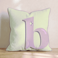 Bubblegum B Throw Pillow - Hillcroft Home