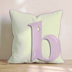 Bubblegum B Throw Pillow - Hillcroft Home