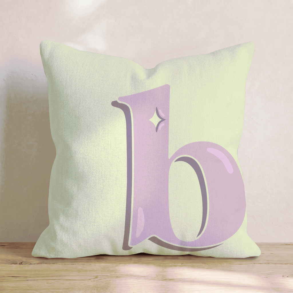 Bubblegum B Throw Pillow - Hillcroft Home