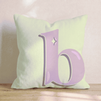 Bubblegum B Throw Pillow - Hillcroft Home