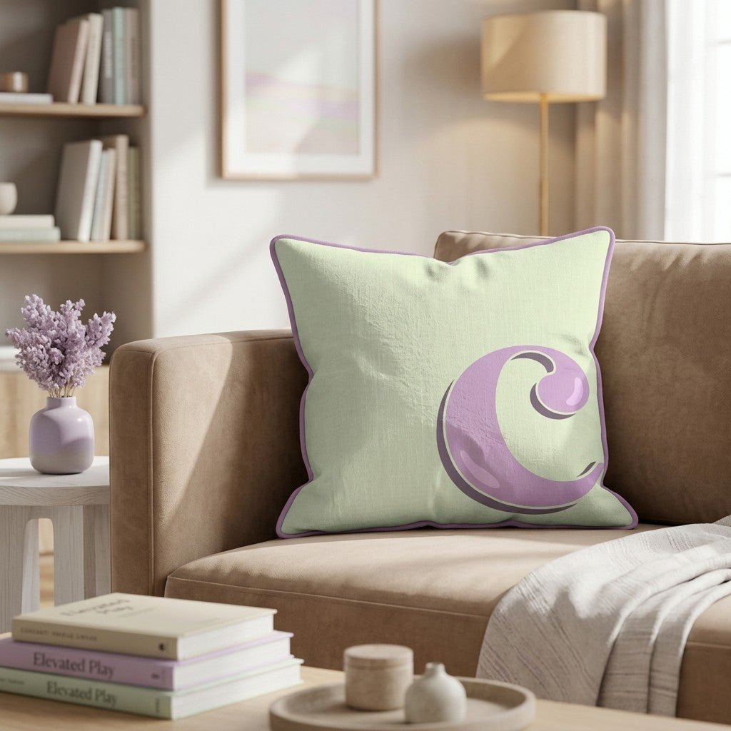 Bubblegum C Throw Pillow - Hillcroft Home