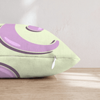 Bubblegum C Throw Pillow - Hillcroft Home