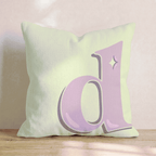 Bubblegum D Throw Pillow - Hillcroft Home