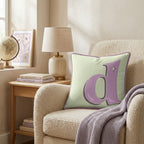 Bubblegum D Throw Pillow - Hillcroft Home