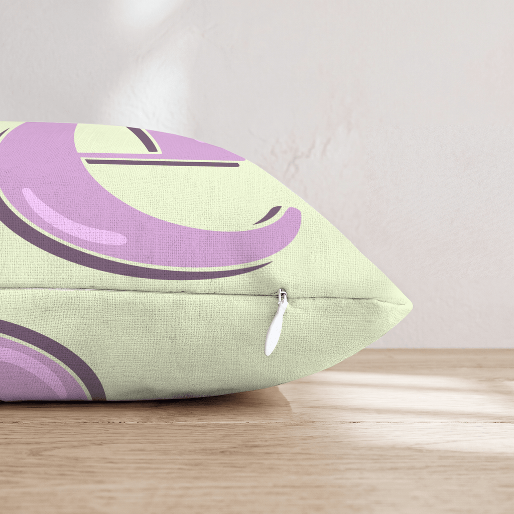 Bubblegum E Throw Pillow - Hillcroft Home