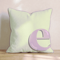 Bubblegum E Throw Pillow - Hillcroft Home