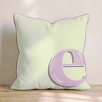 Bubblegum E Throw Pillow - Hillcroft Home