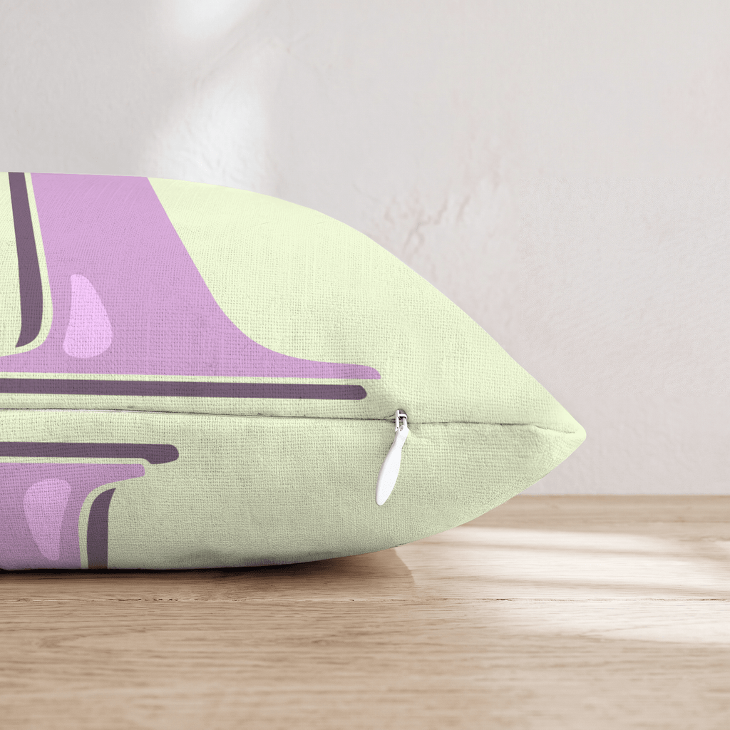 Bubblegum F Throw Pillow - Hillcroft Home