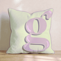 Bubblegum G Throw Pillow - Hillcroft Home