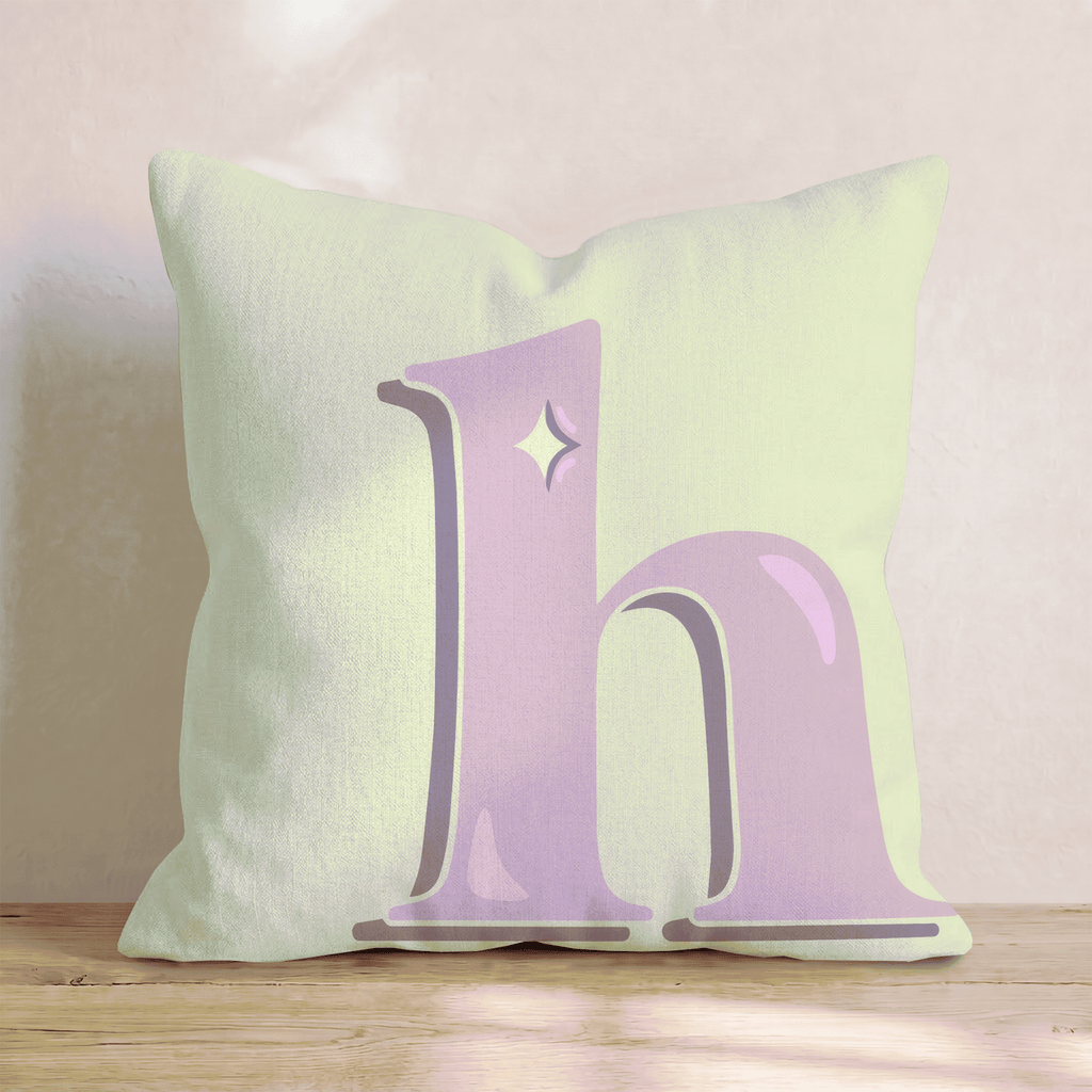 Bubblegum H Throw Pillow - Hillcroft Home