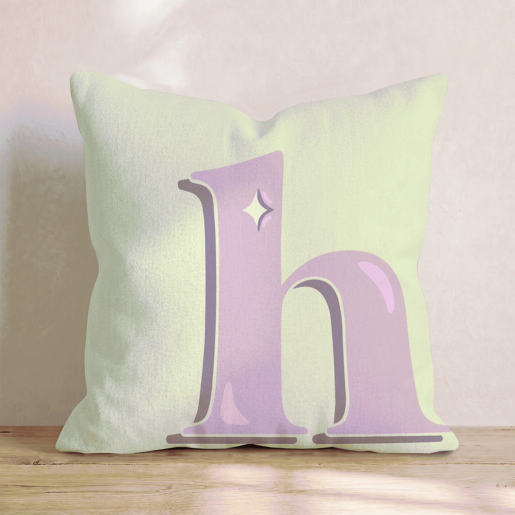Bubblegum H Throw Pillow - Hillcroft Home