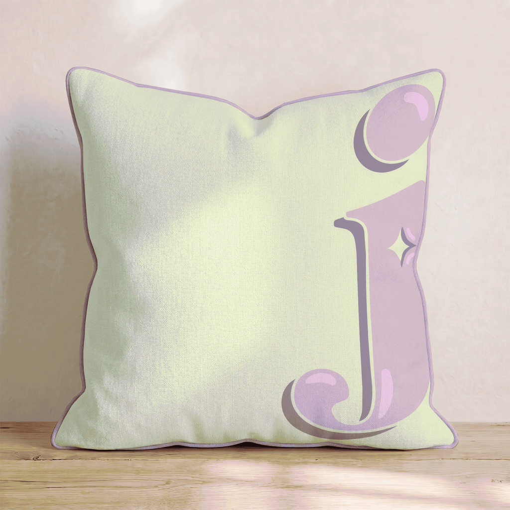 Bubblegum J Throw Pillow - Hillcroft Home