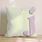 Bubblegum J Throw Pillow - Hillcroft Home