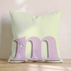 Bubblegum M Throw Pillow - Hillcroft Home