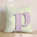 Bubblegum P Throw Pillow - Hillcroft Home