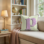 Bubblegum P Throw Pillow - Hillcroft Home