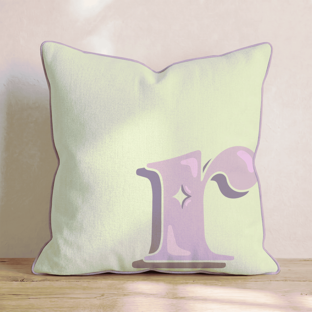 Bubblegum R Throw Pillow - Hillcroft Home