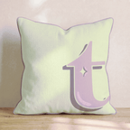 Bubblegum T Throw Pillow - Hillcroft Home