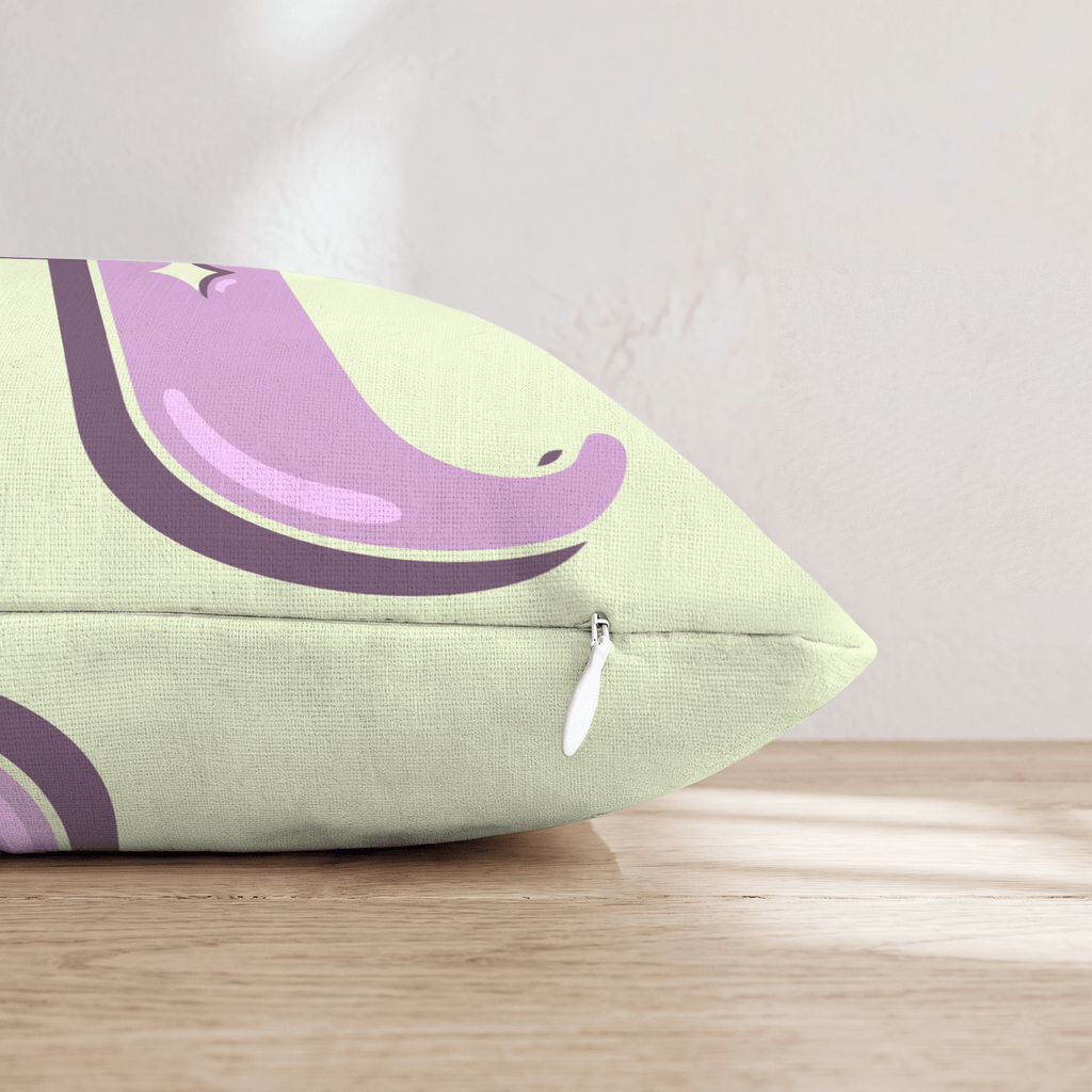 Bubblegum T Throw Pillow - Hillcroft Home