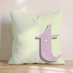 Bubblegum T Throw Pillow - Hillcroft Home