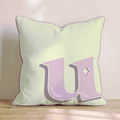 Bubblegum U Throw Pillow - Hillcroft Home