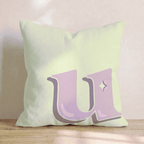 Bubblegum U Throw Pillow - Hillcroft Home